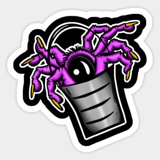 Cartoon Spider In A Bucket Sticker